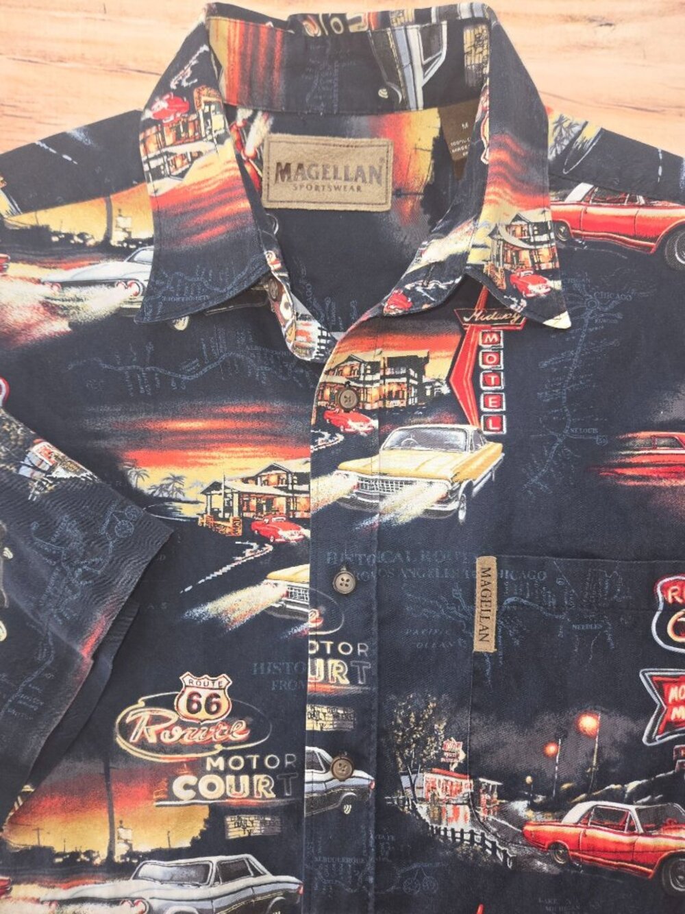 Magellan Vintage Route 66 Short Sleeve Shirt Medium